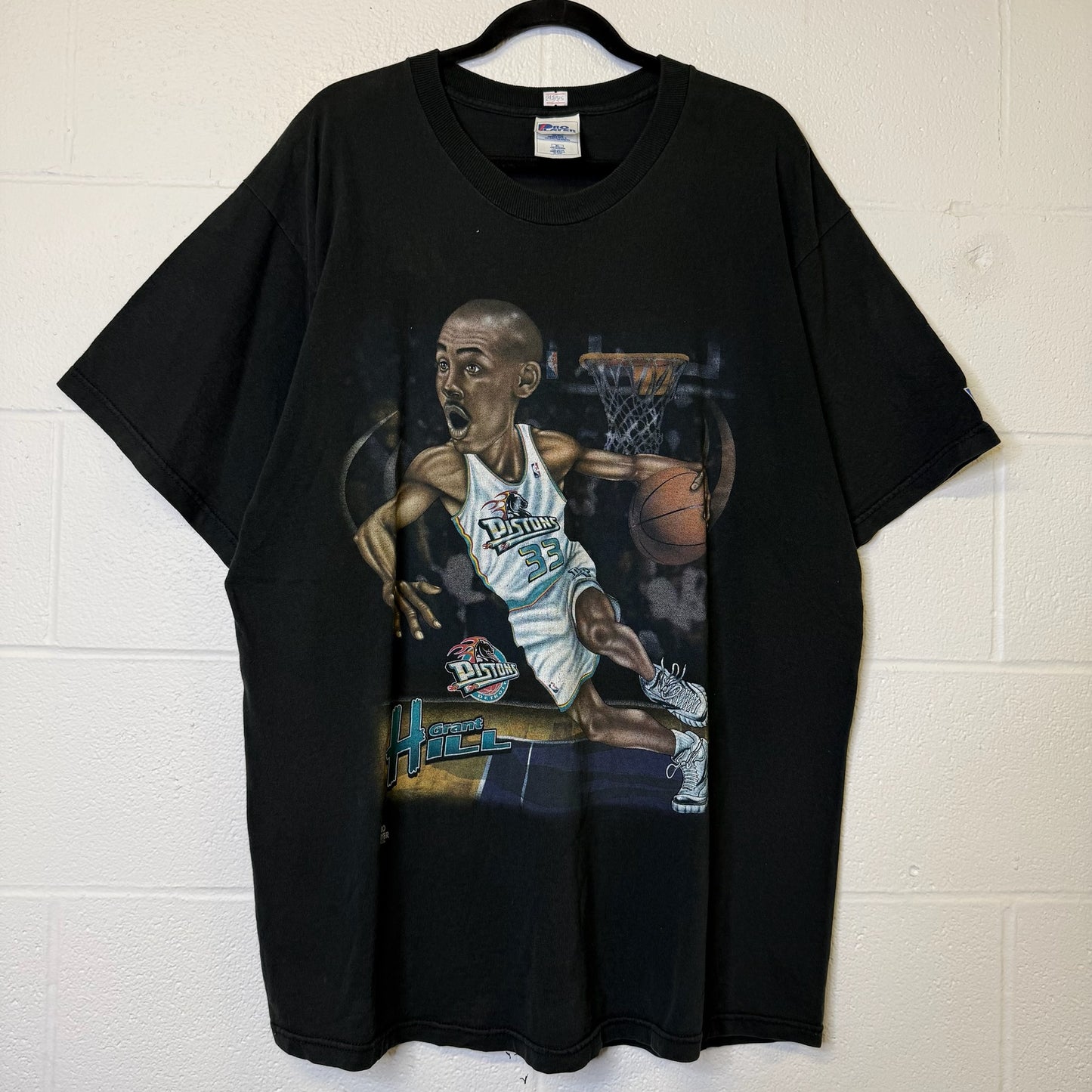 90s Grant Hill Detroit Pistons NBA T-shirt Sz XL (B2199)