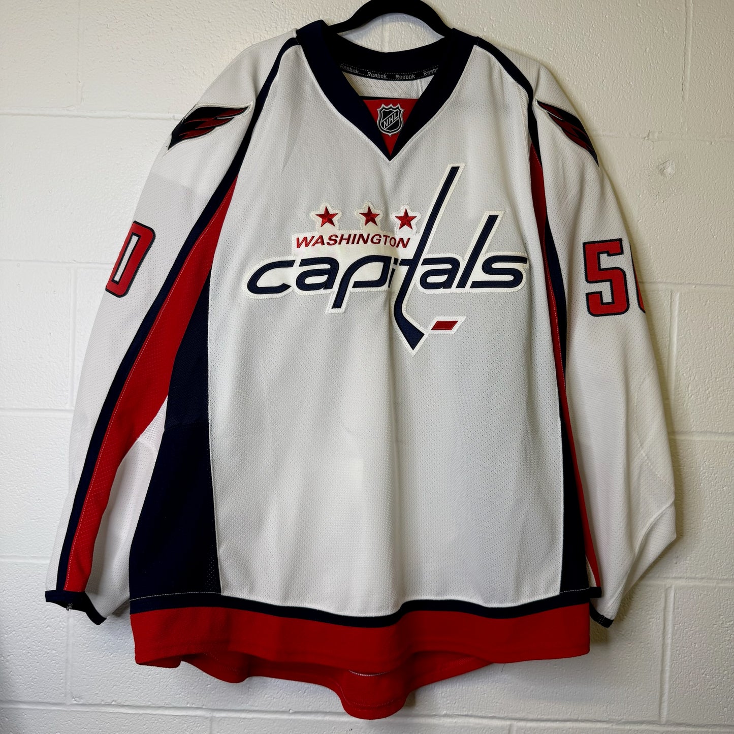 90s Washington Capitals Dale Byers NHL CCM Jersey Game Worn (B1965)