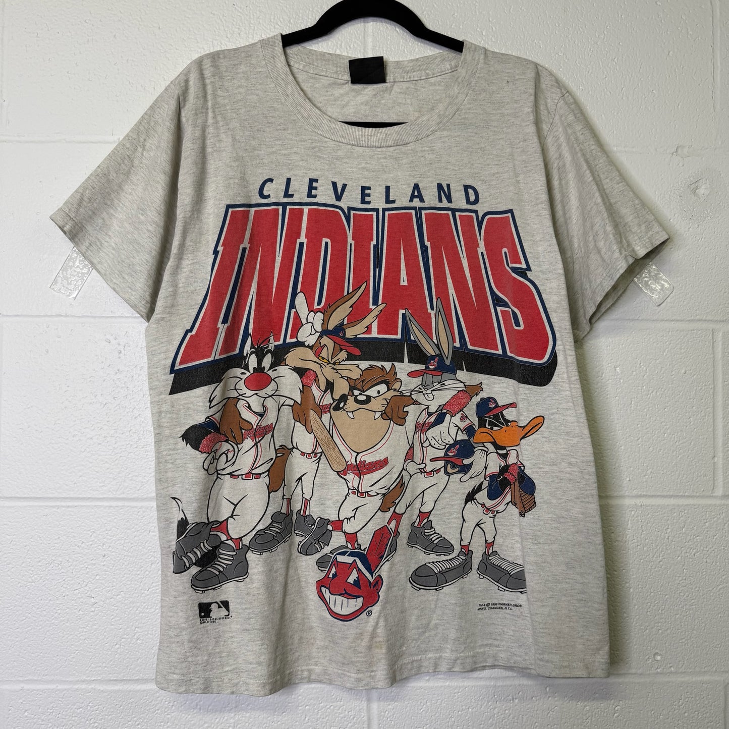 1995 Cleveland Indians MLB T-Shirt Sz L (B669)