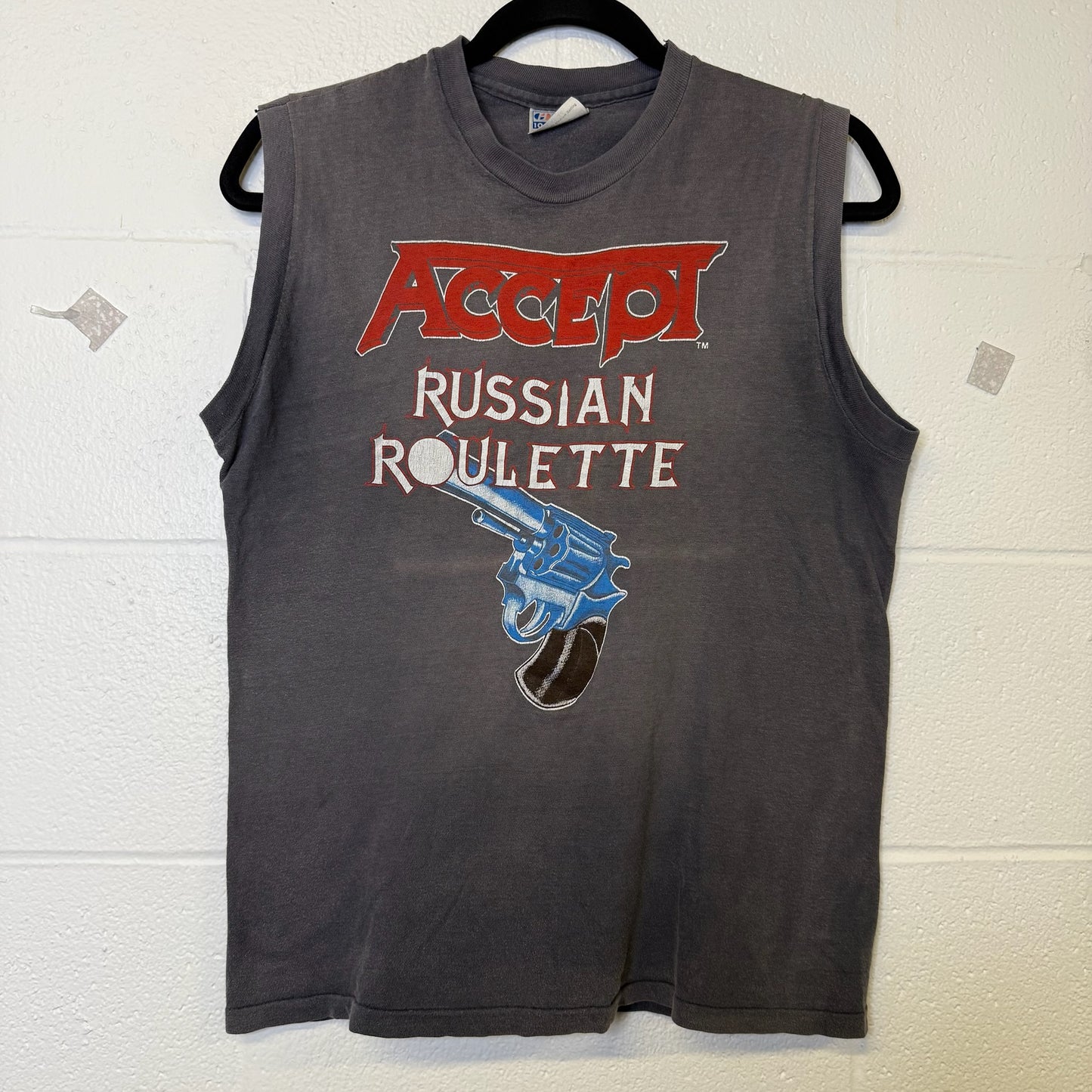 1986 Accept Russian Roulette T-Shirt Sz XL (B377)