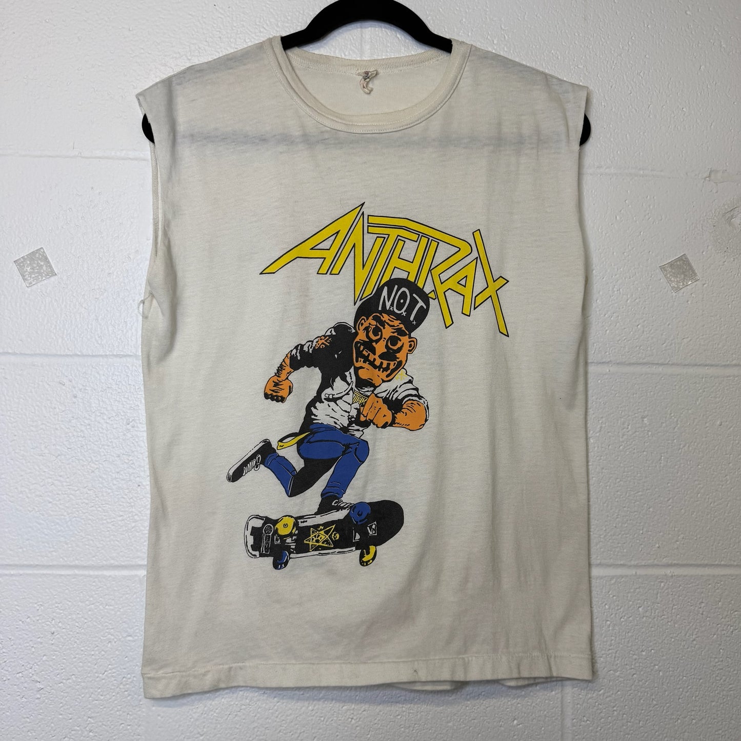 80's Anthrax Mosh It Up Chopped T-Shirt Sz M (B2277)