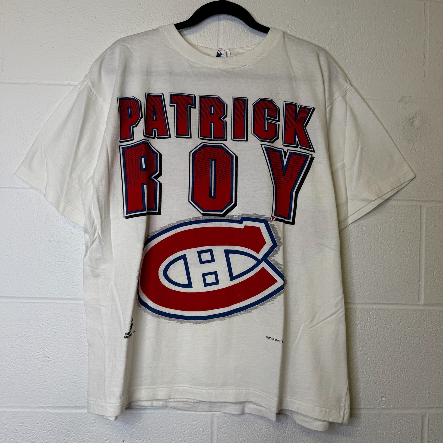 90's Patrick Roy Montreal Canadiens NHL T-shirt Sz M (B1691)