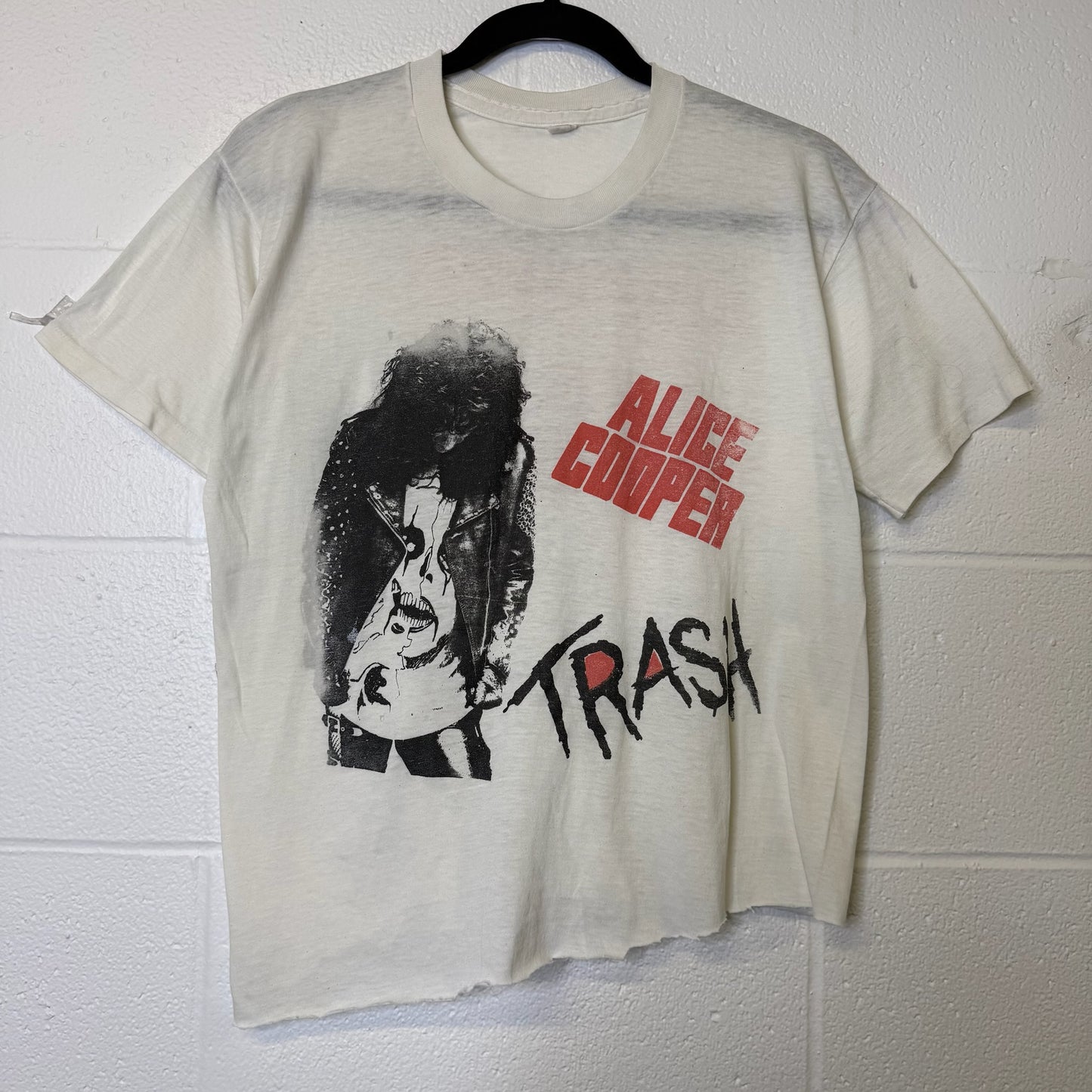 1990 Alice Cooper Trash Canada Tour T-Shirt Sz M (B407)