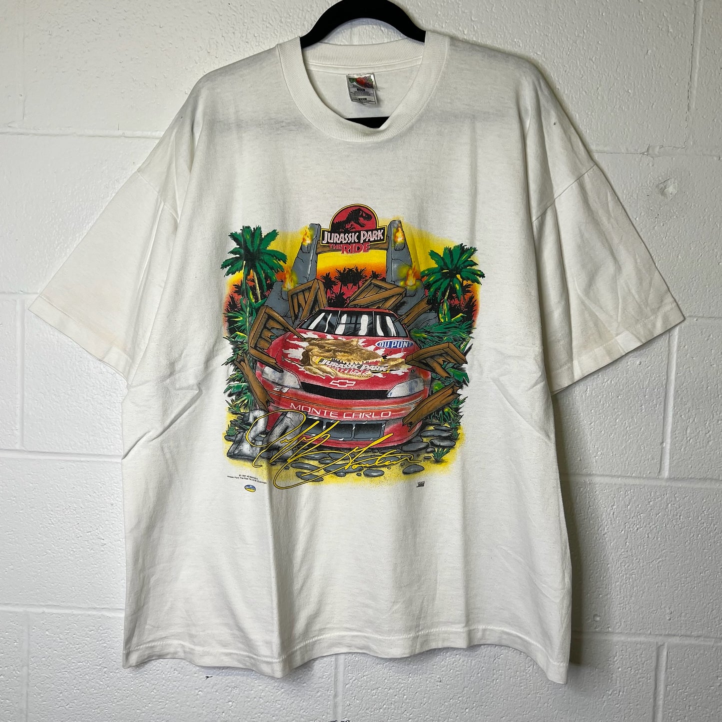 1997 Jurassic Park Jeff Gordon NASCAR T-shirt Men’s XXL (B2440)