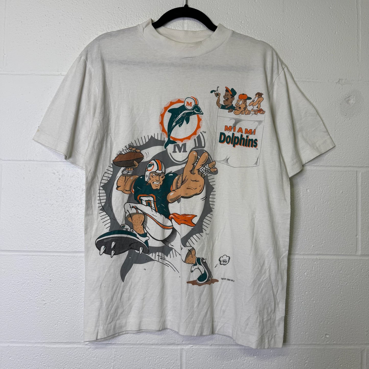 1994 Miami Dolphins NFL T-shirt Sz M (B1635)