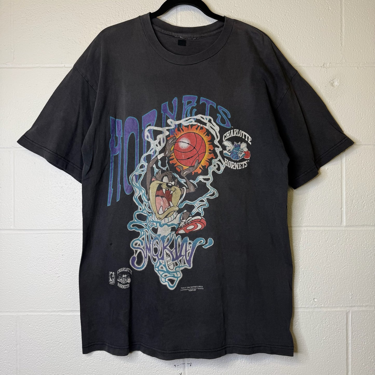 1994 Taz Charlotte Hornets NBA T-Shirt (B2424)