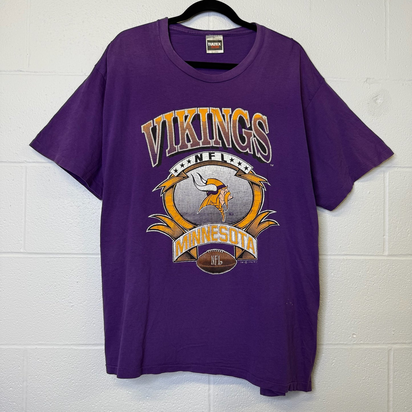 1992 Minnesota Vikings NFL T-shirt Sz XL (B574)