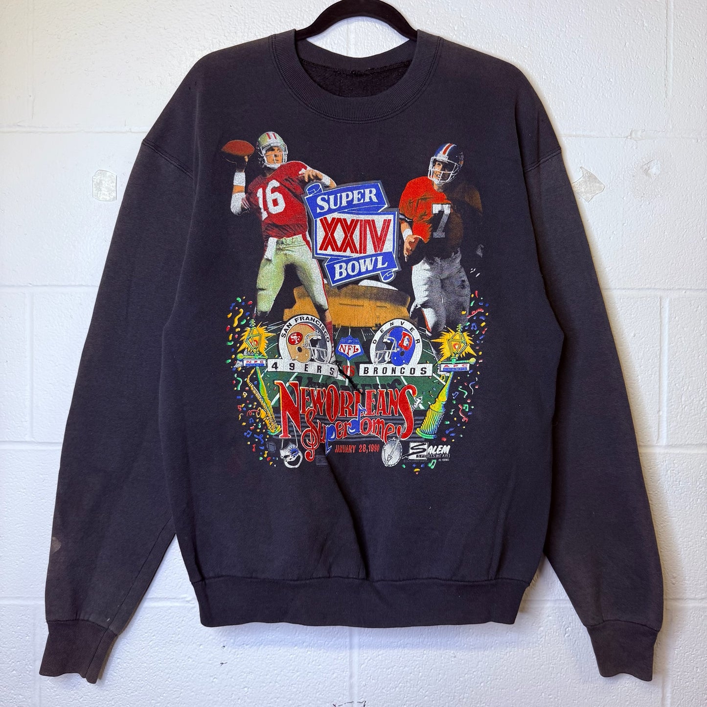 1990 Broncos vs 49ers NFL Superbowl Champs Crewneck (B2388)