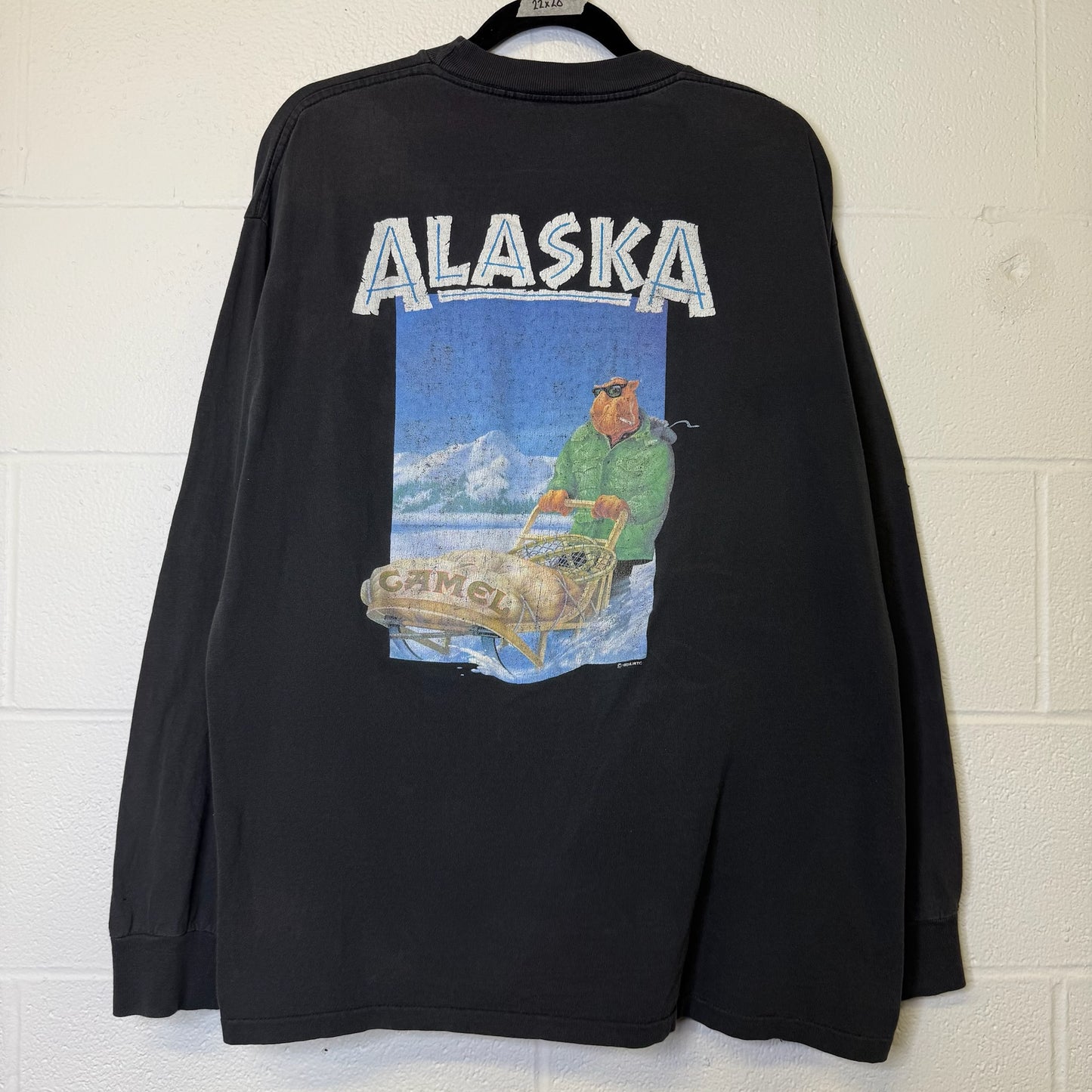 1993 Camel Cigarettes Alaska Dog Sled Long Sleeve T-shirt Sz XL (B1786)