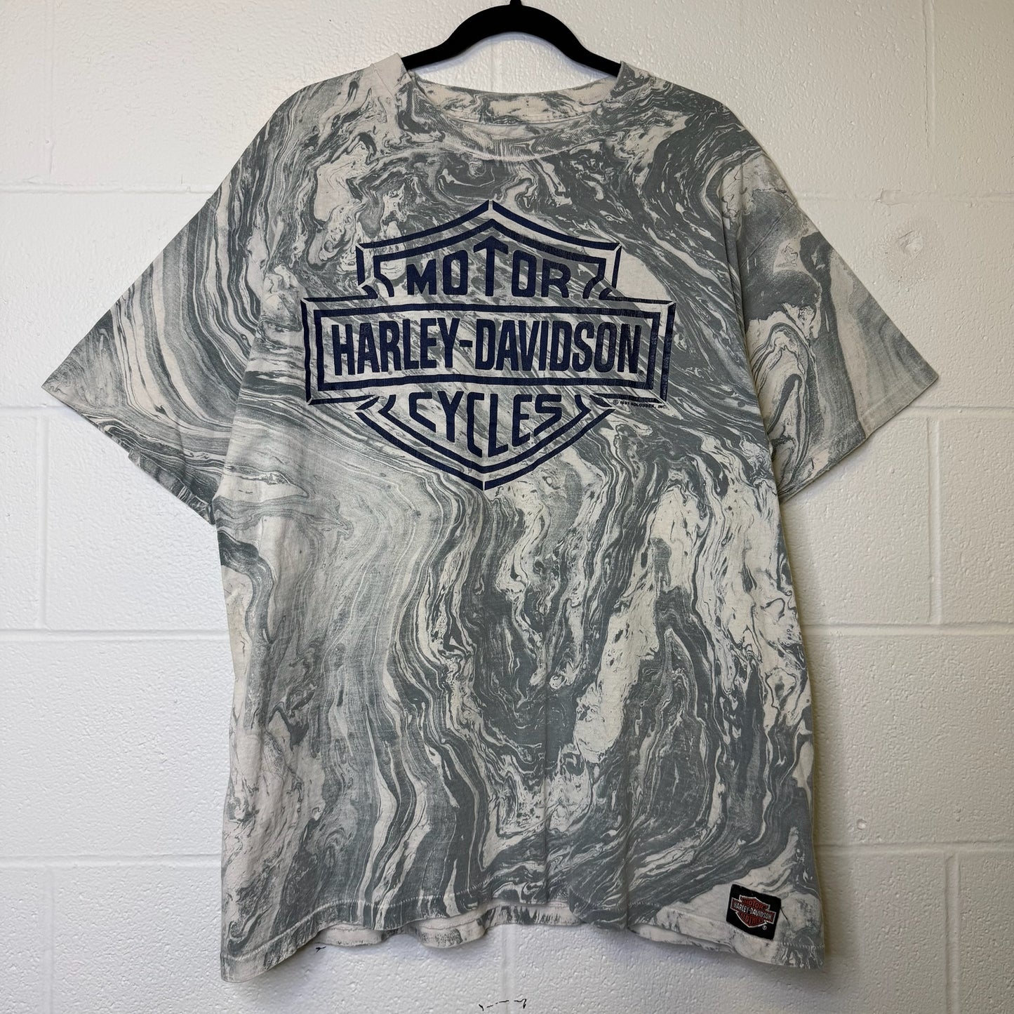 1992 Harley Davidson Marble Dye T-Shirt Sz XL (B2266)