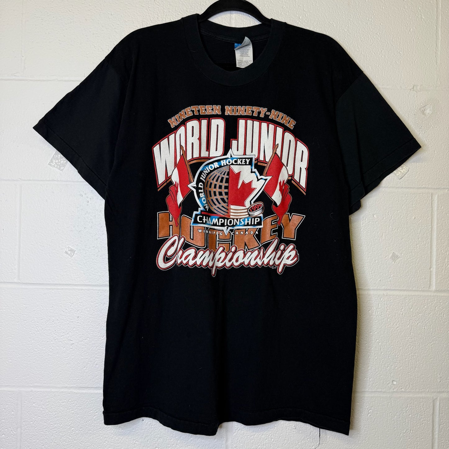 1999 Team Canada Hockey World Junior Championship T-Shirt Sz XL (B644)