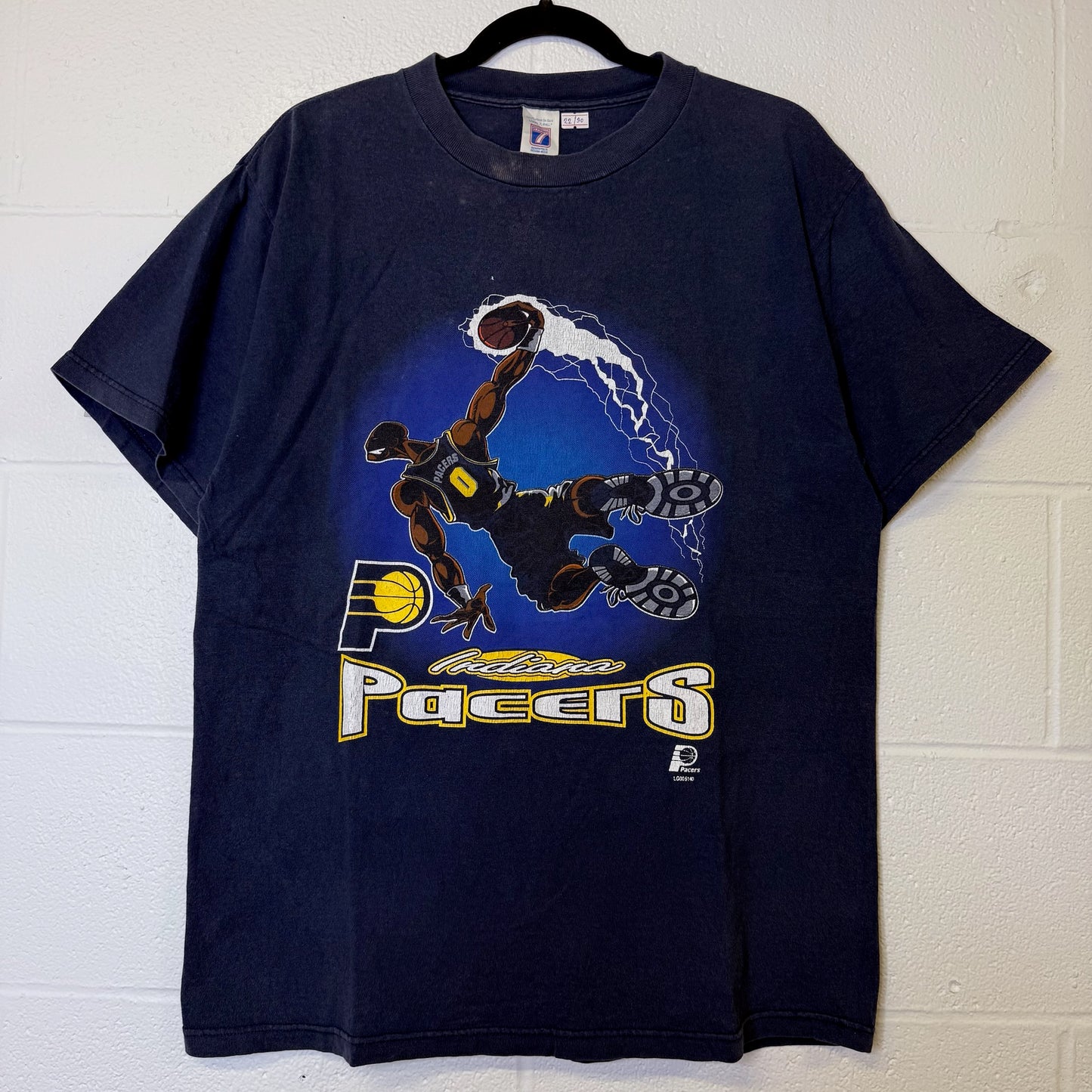 90s Indiana Pacers NBA T-shirt Sz L (B2539)