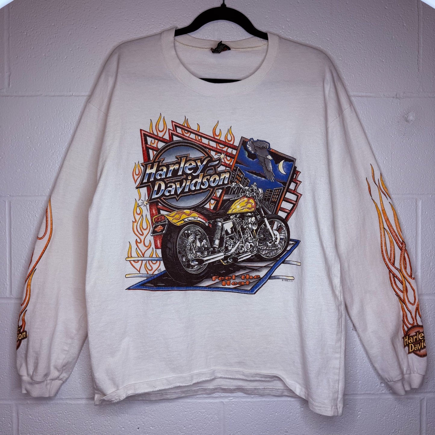 1995 Harley Davidson Glendale CA Long Sleeve Shirt Sz L (B2385)