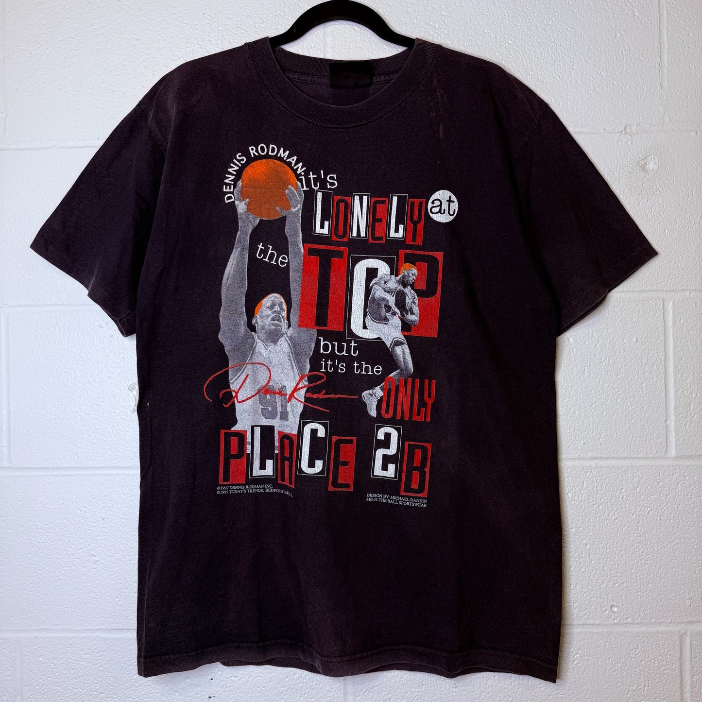 90s Chicago Bulls Dennis Rodman NBA T-shirt (B2349)