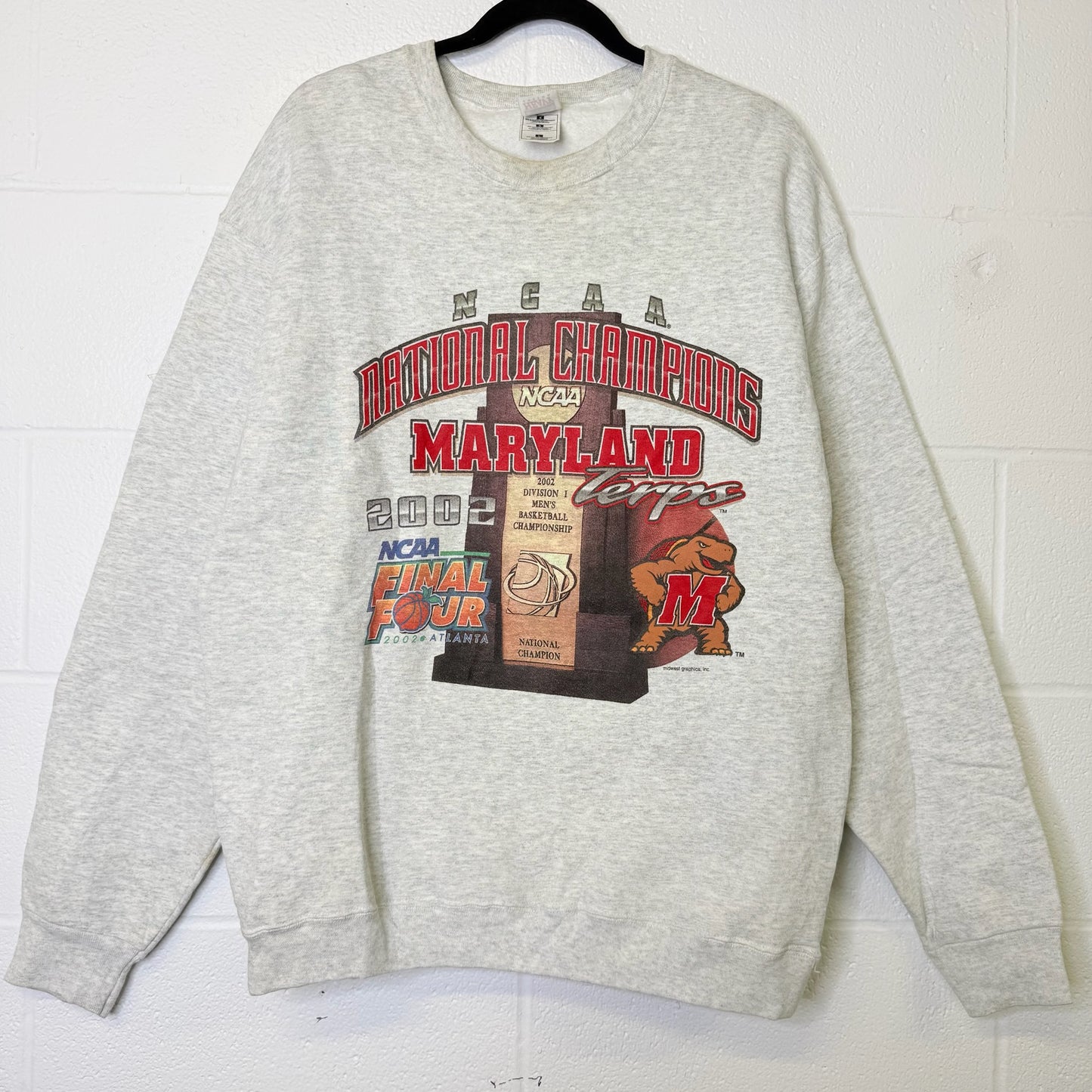 2002 NCAA Final Four Basketball Crewneck Sz L (B2319)