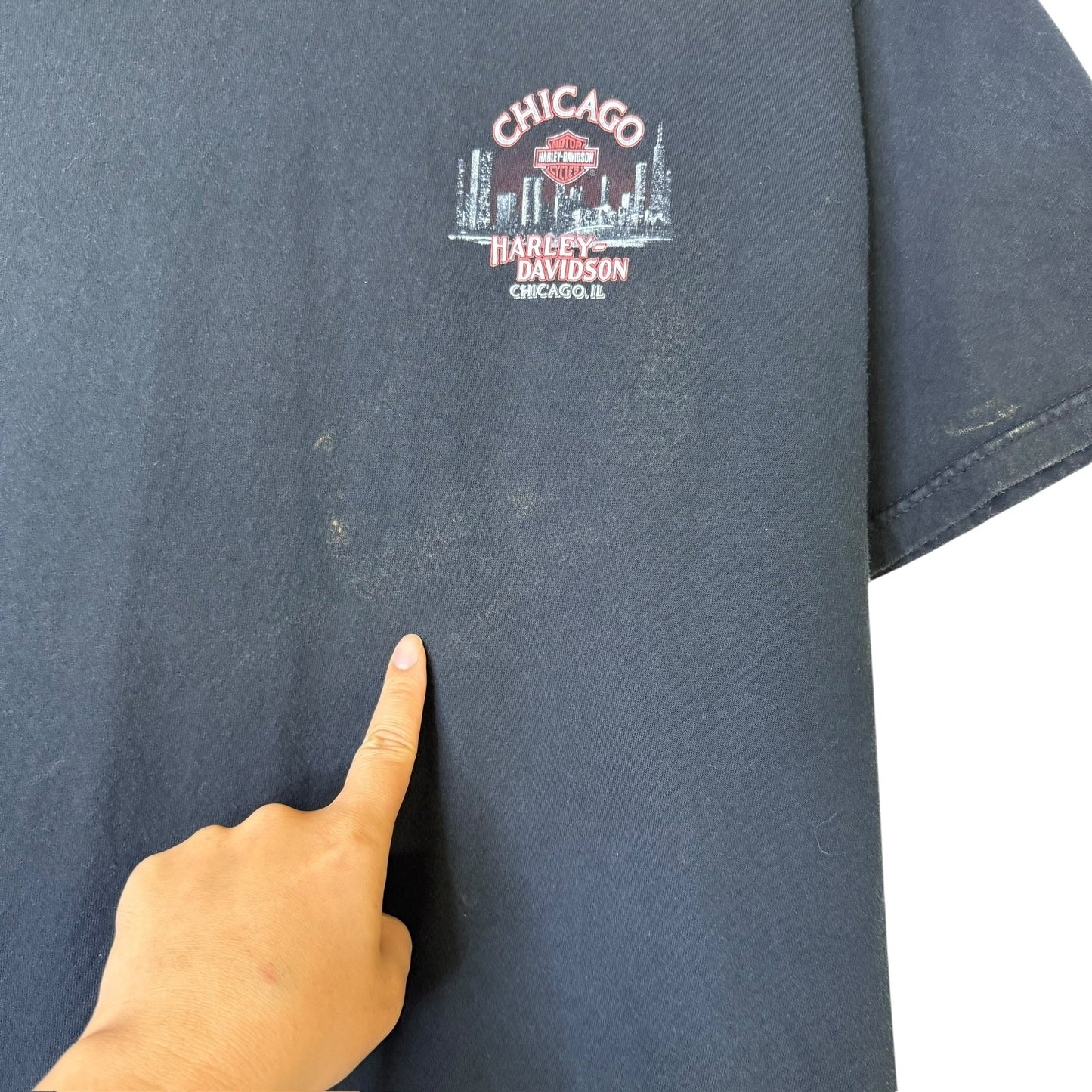 2005 Harley Davidson Chicago T-shirt Sz L (B586)