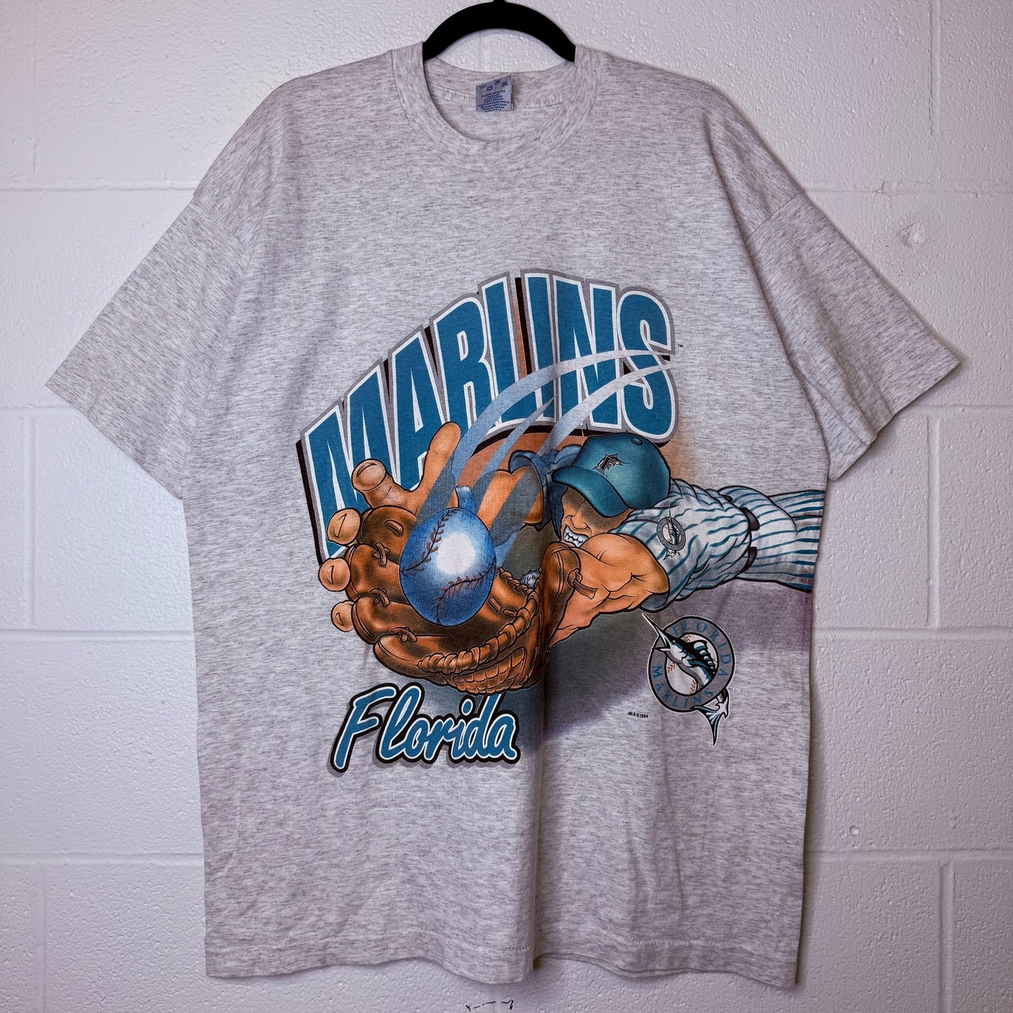 90's Florida Marlins Salem Wraparound MLB T-shirt Sz XL (B2344)