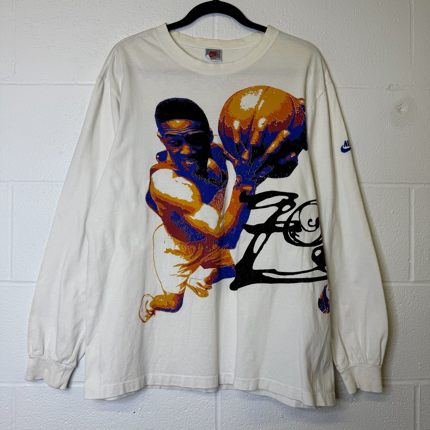 90's Alonzo Mourning Nike T-Shirt Sz L (B1687)