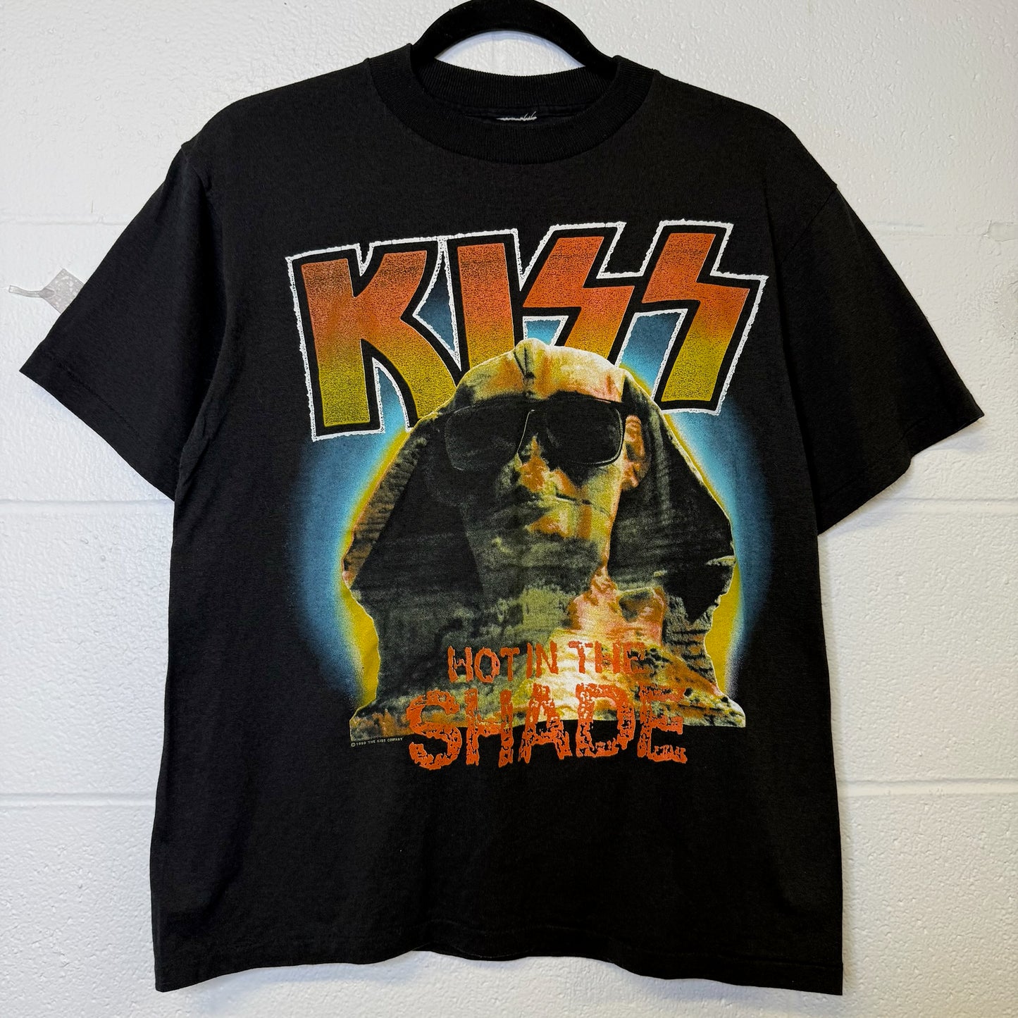 1990 KISS Rocks Hot in the Shade Tour T-Shirt Sz L (B380)