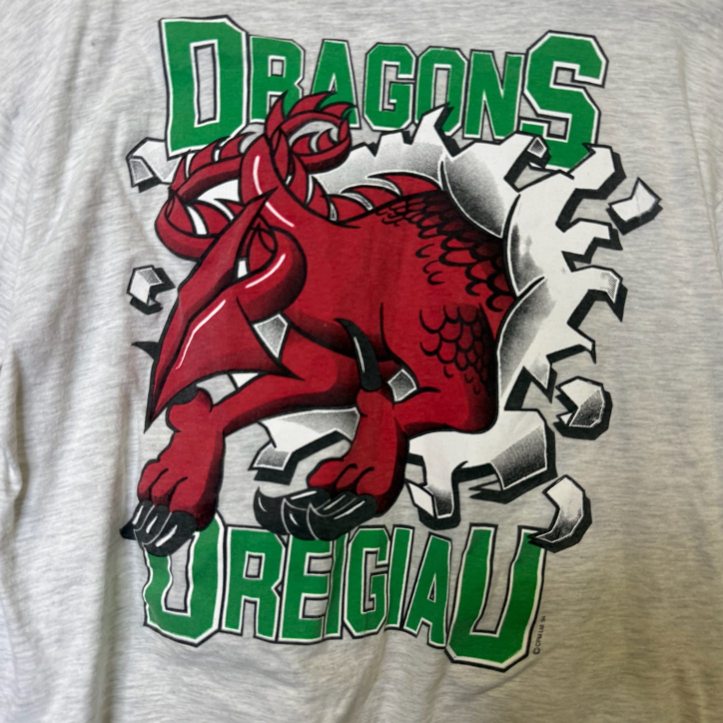 90's Wales Dragons Rugby T-shirt Sz XL (B1540)