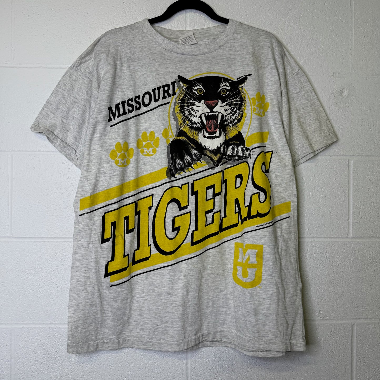 90's Missouri Tigers NCAA T-shirt Sz 2XL (B1676)