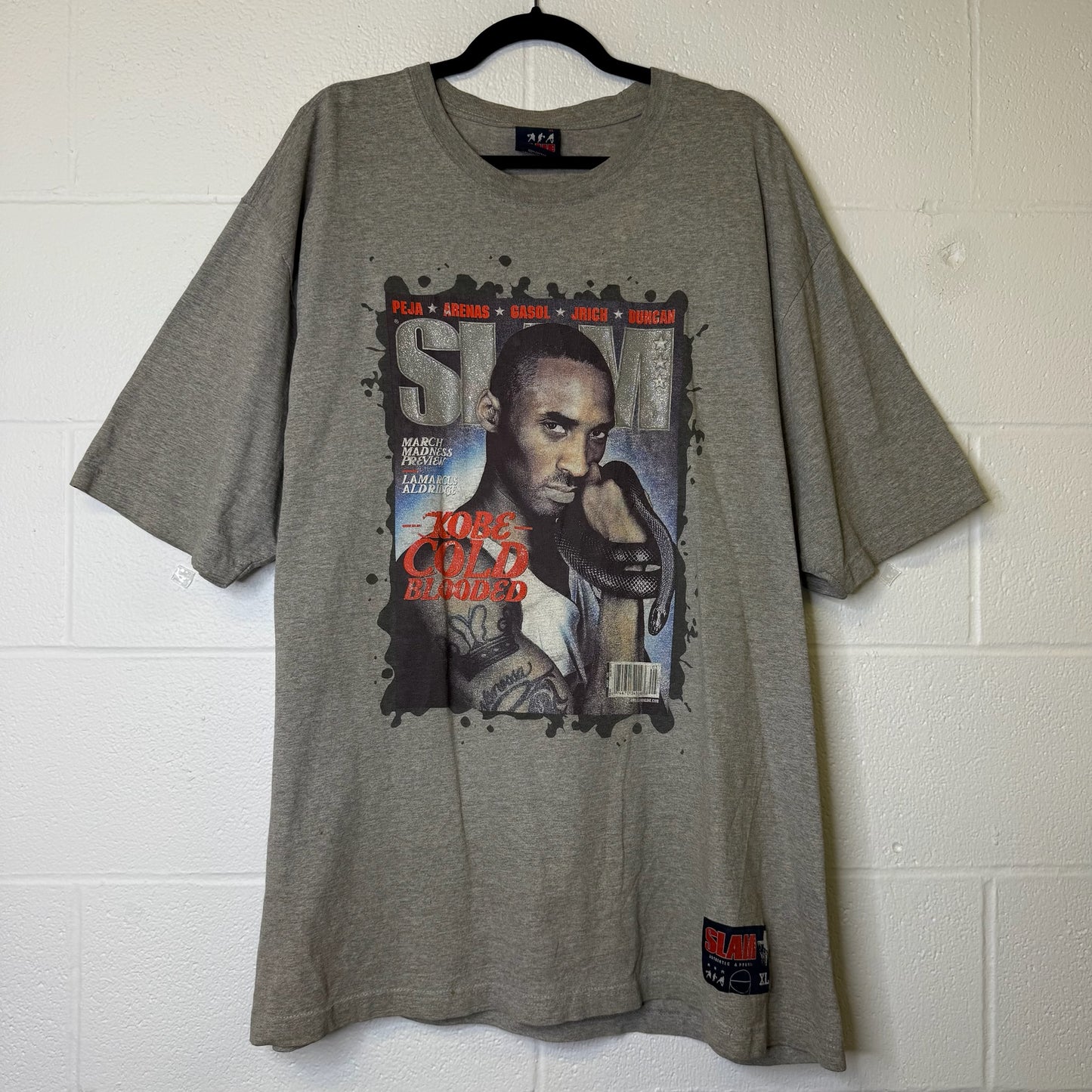 2000s Kobe Bryant Slam Basketball Magazine T-Shirt Sz XL (B649)