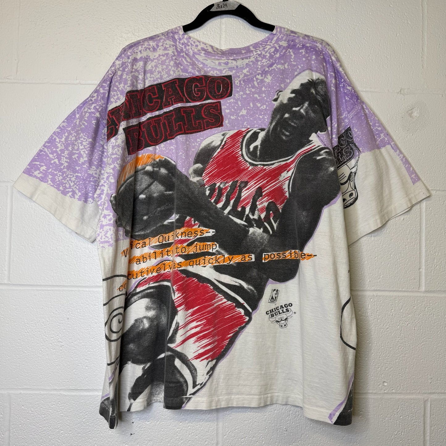 90’s Michael Jordan NBA Chicago Bulls Magic Johnson T's AOP T-shirt Sz XL (A4179)