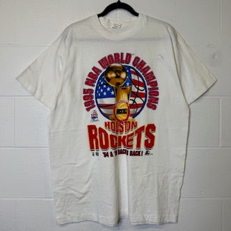 1995 Houston Rockets Championship NBA T-Shirt Sz XL (B2201)