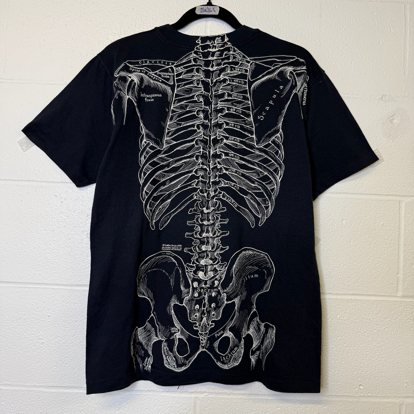 1978 Skeleton Leslie Arwin T-Shirt Sz L (B453)