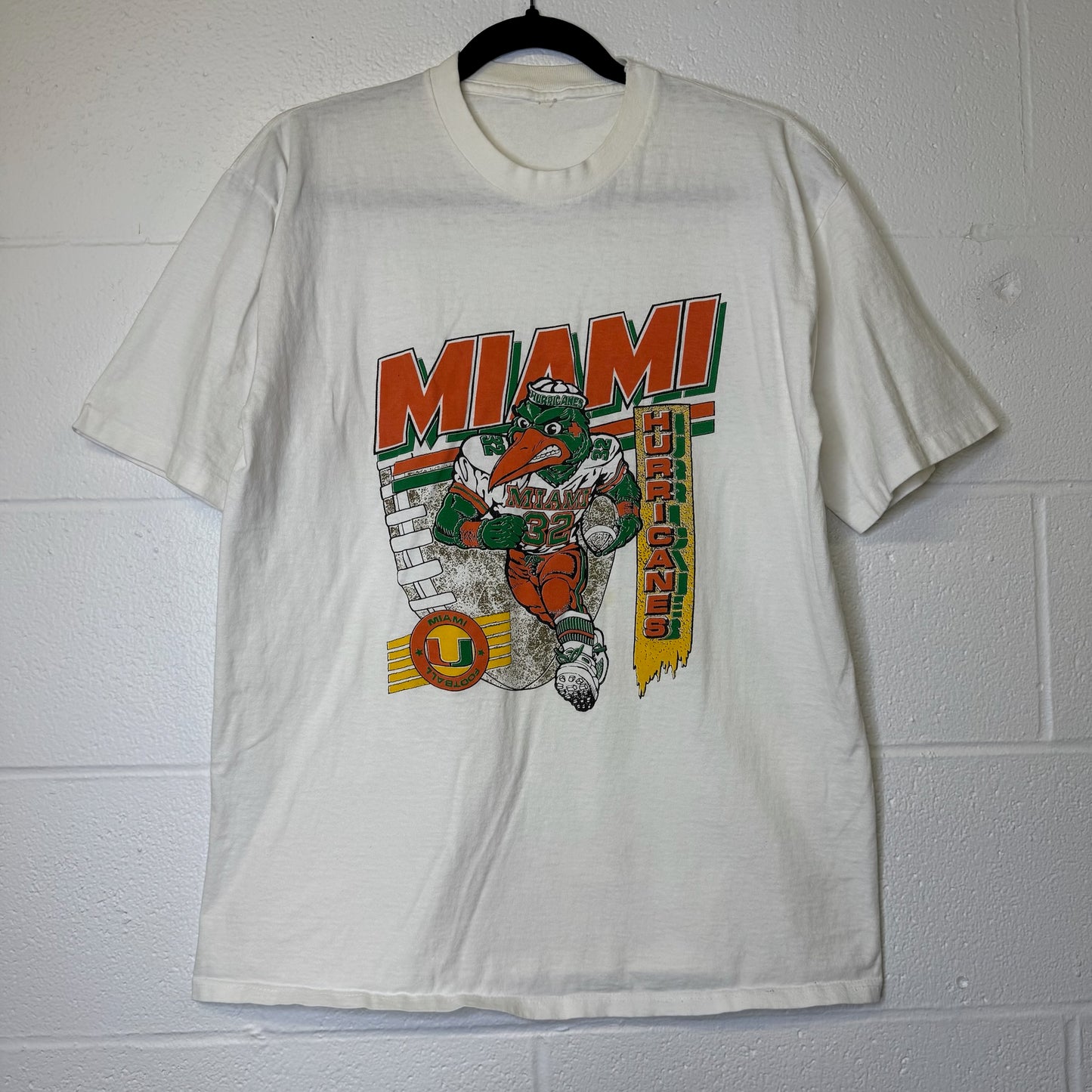 90's Miami Hurricanes NCAA T-shirt Sz XL (B1755)