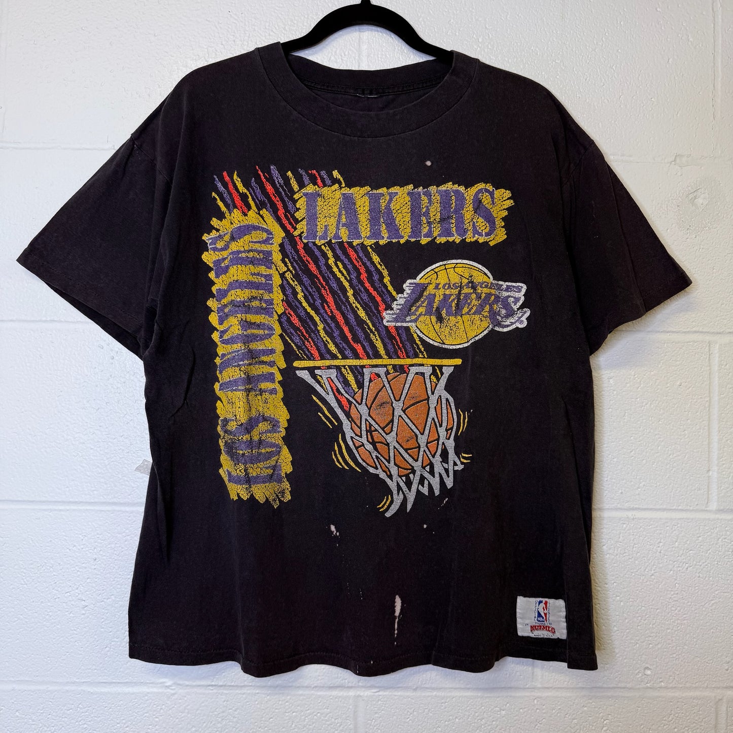90's LA Lakers Nutmeg NBA T-Shirt Sz XL (B2533)