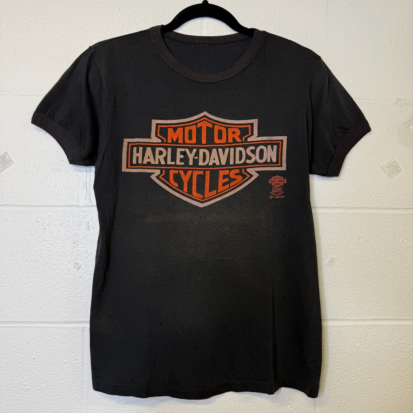 80's Harley Davidson Crest T-Shirt Sz M (B472)