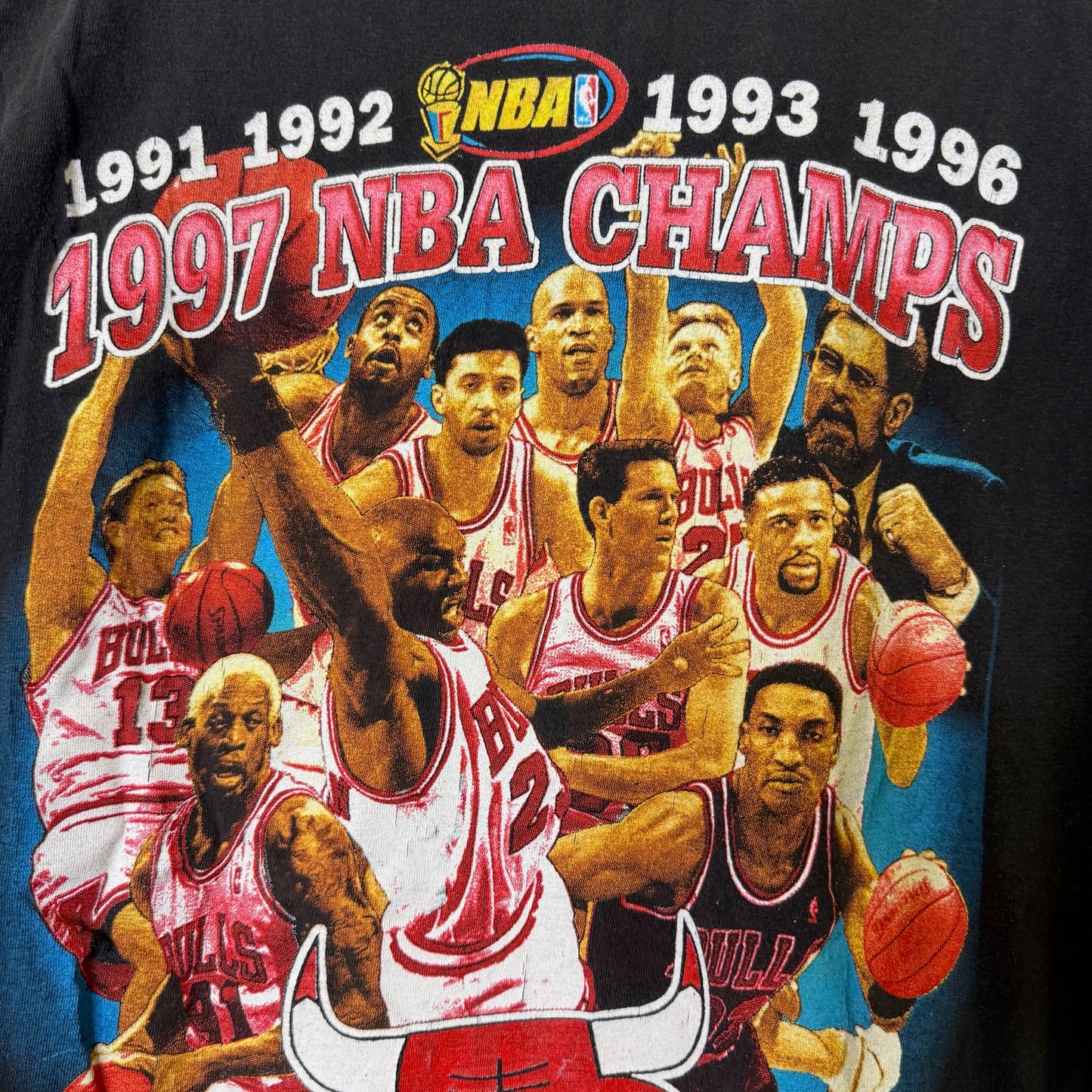 90's Chicago Bulls Rap Tee NBA T-shirt Sz XL (B440)