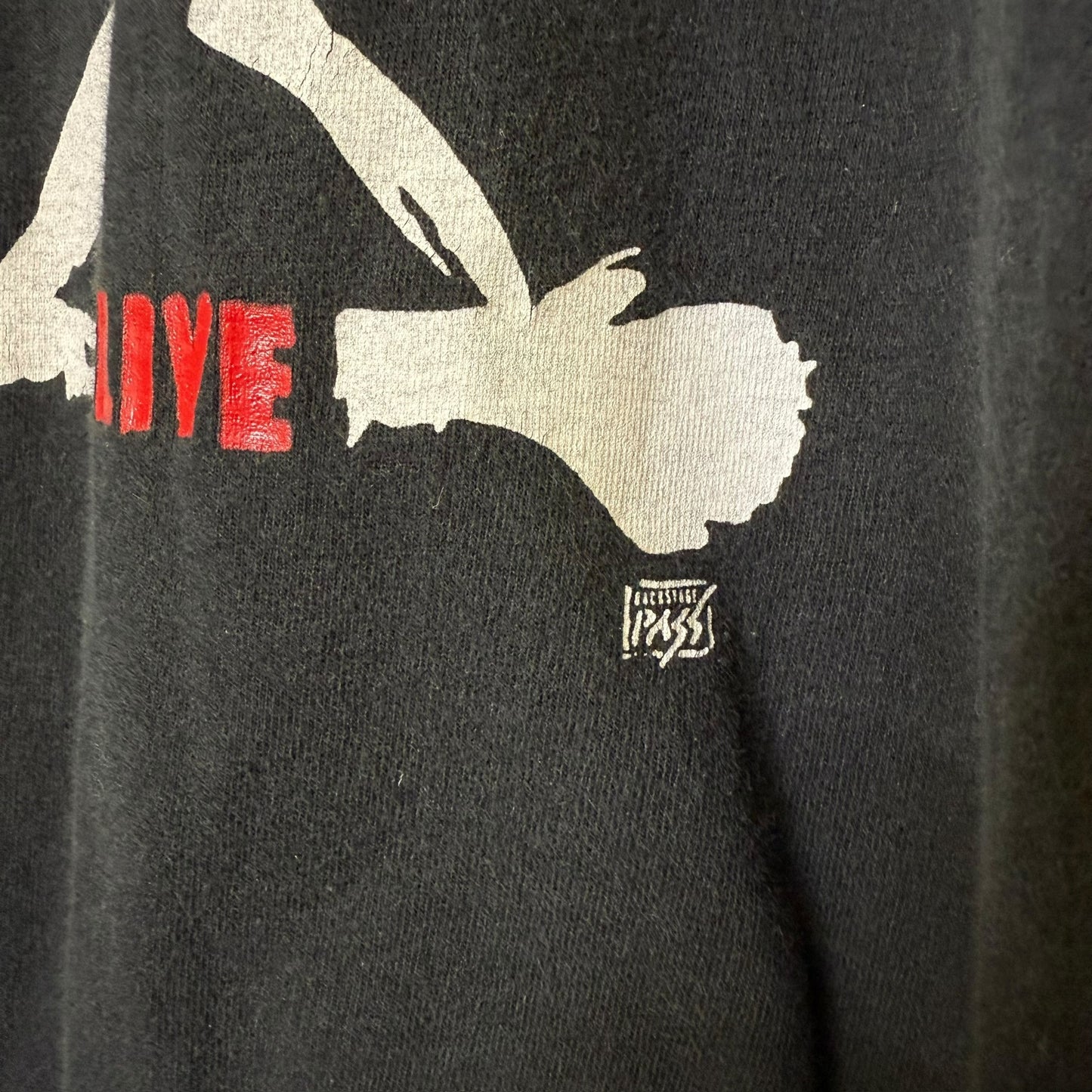 90s Pearl Jam Alive Backstage Pass Shirt Sz XL