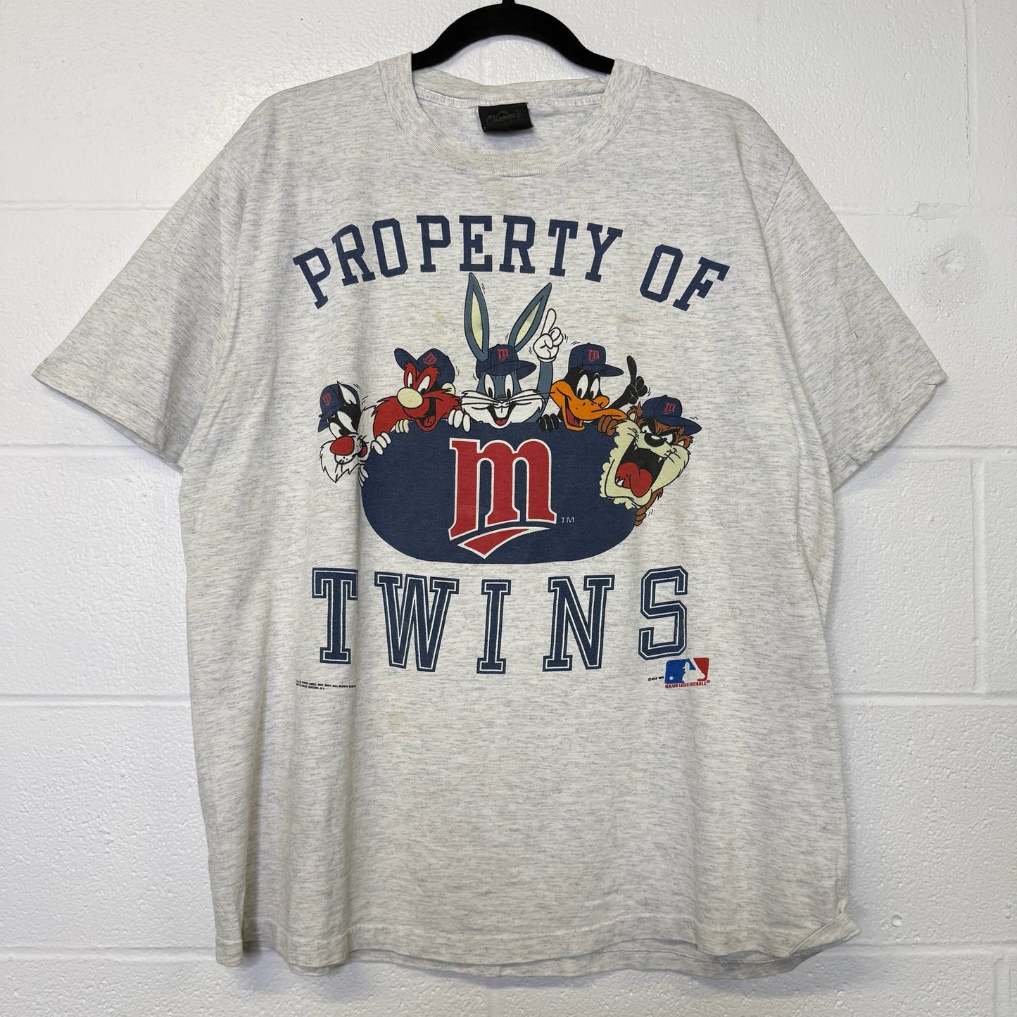 1991 Minnesota Twins MLB Looney Tunes T-shirt (B2995)