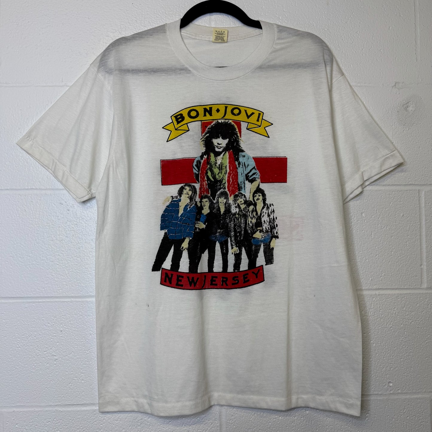 80's Bon Jovi New Jersey T-Shirt Sz L (B2242)
