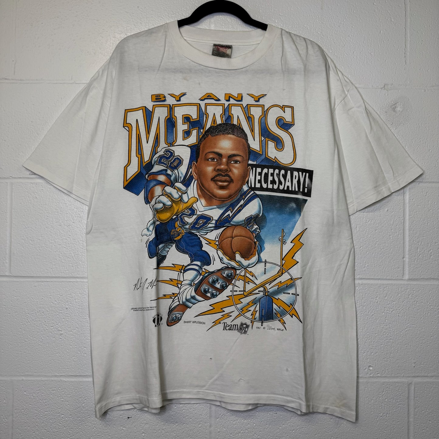 1994 San Francisco Chargers Xplosion NFL T-shirt Sz L (B2309)