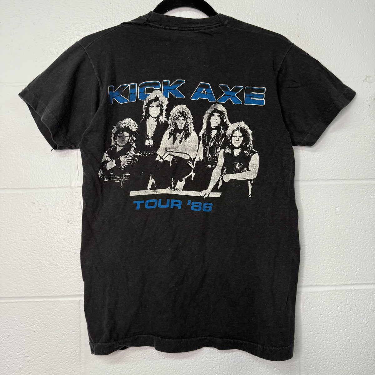 1985 Kick Axe Band T-Shirt Sz M