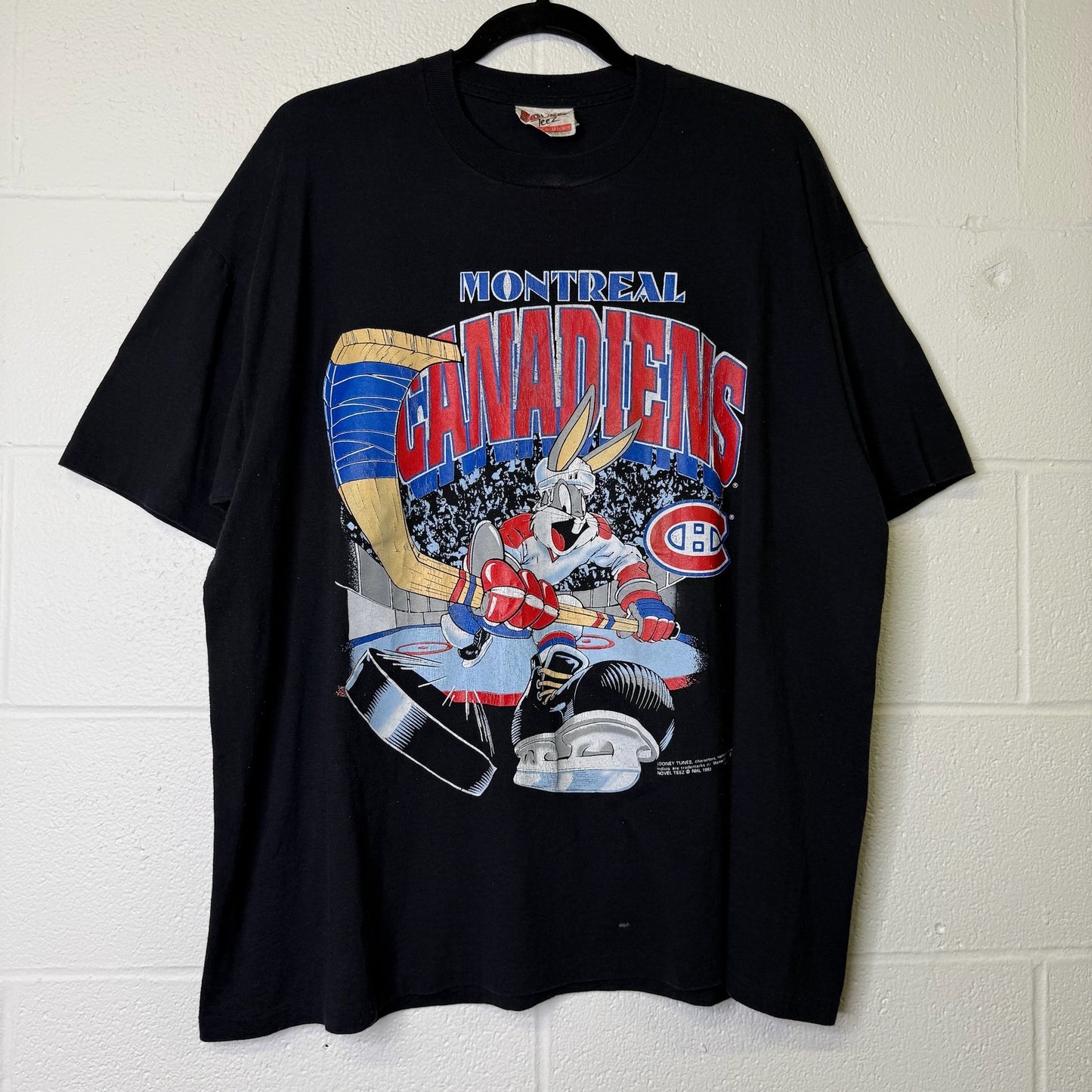 1993 Montreal Canadiens Bugs Bunny NHL T-shirt Sz XL (B1685)