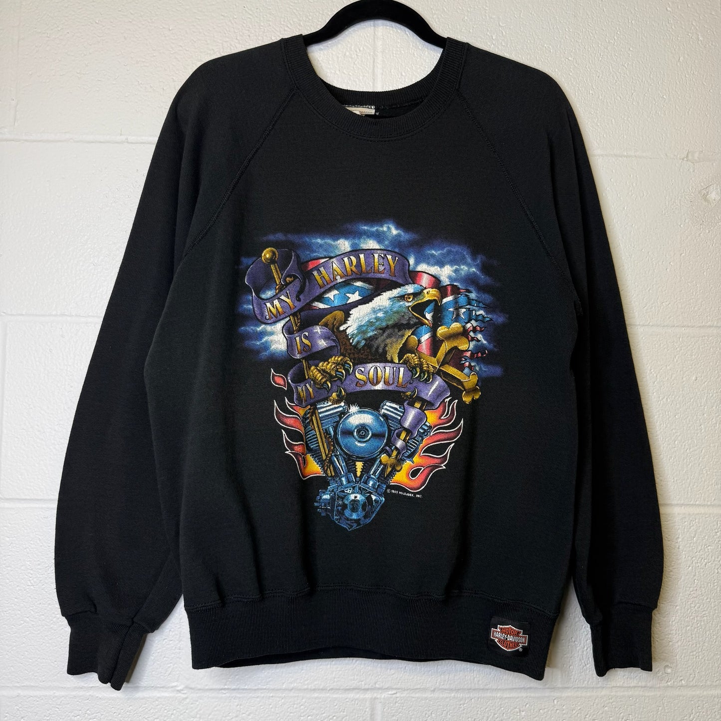 1989 H-D My Soul Crewneck Sz L (A9517)