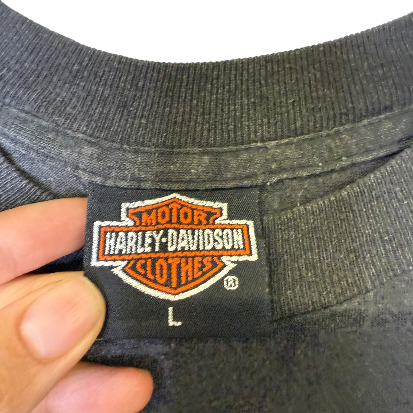 90's Harley Davidson 3D Emblem Hog T-Shirt Sz L