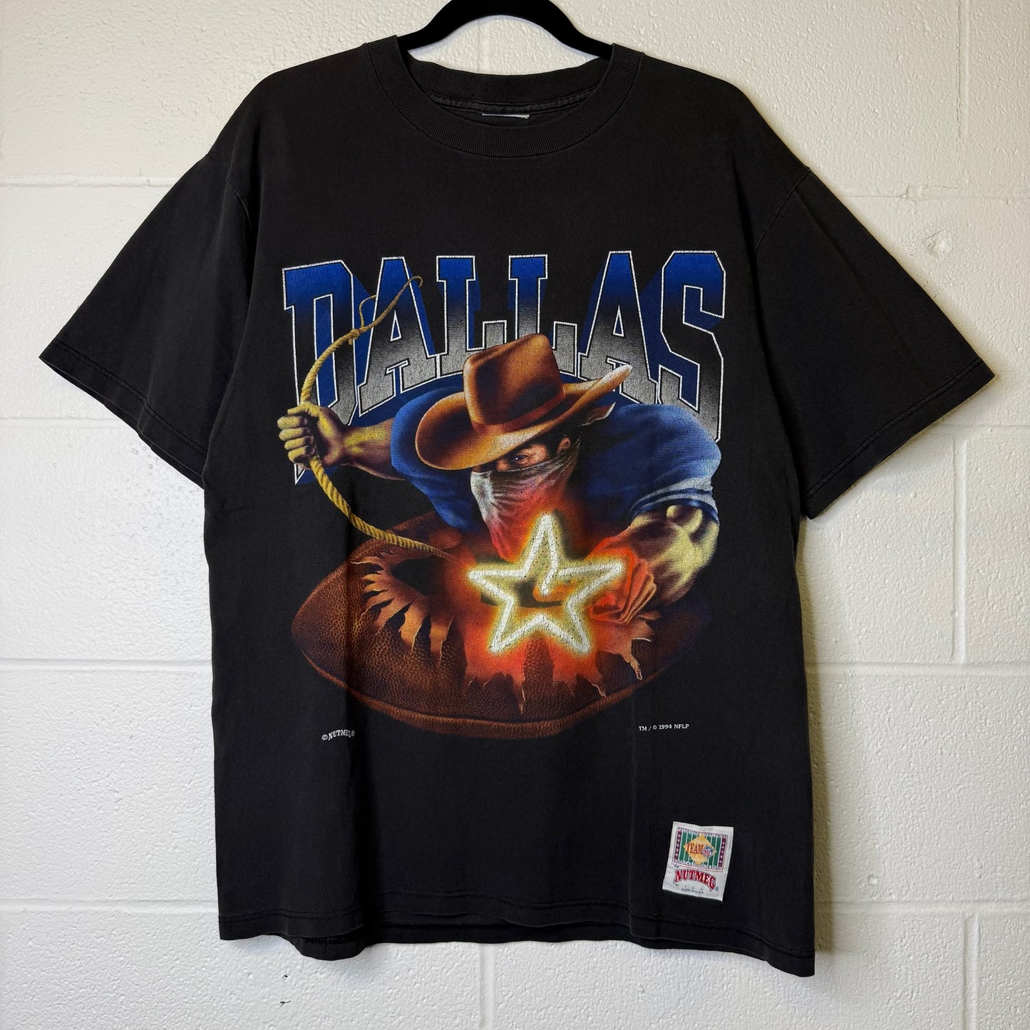 1994 Dallas Cowboys Nutmeg Breakthrough NFL T-shirt Sz L (B2410)