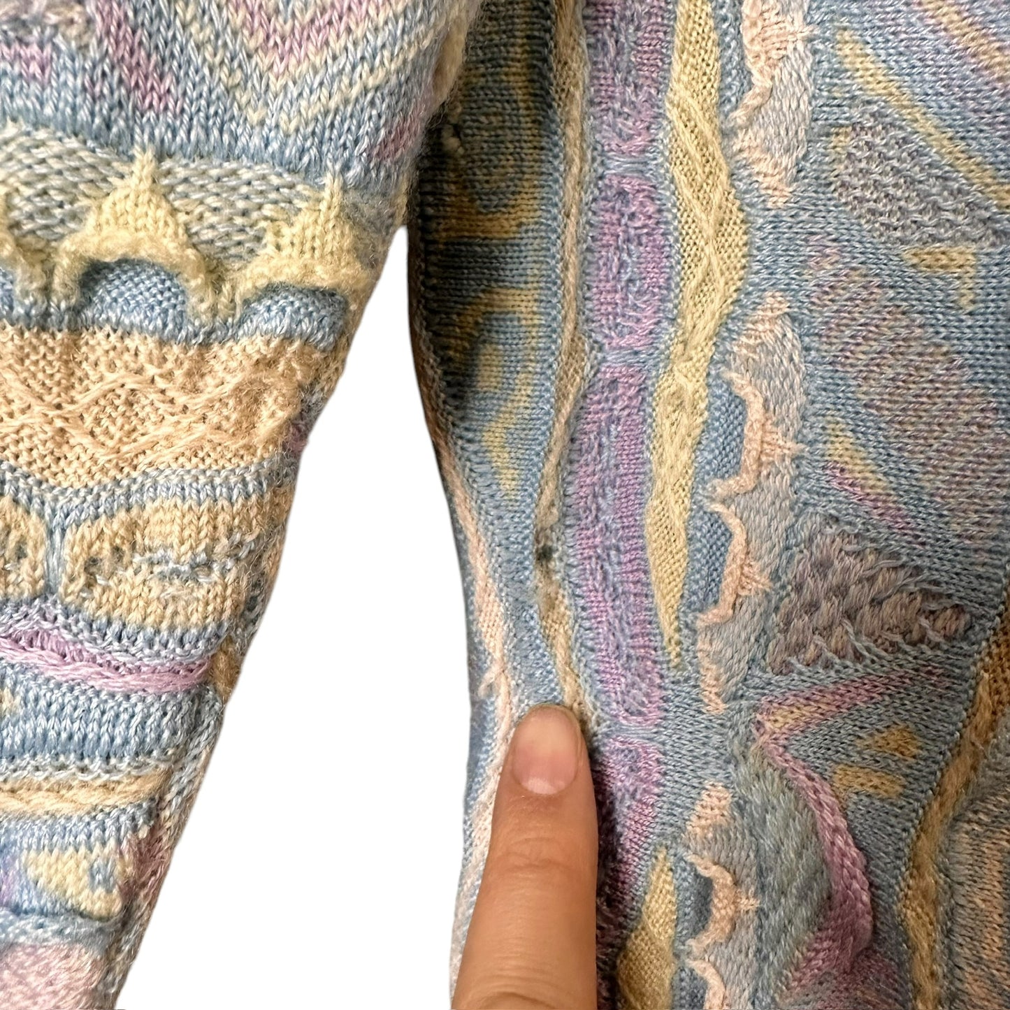 90's Coogi Style Sweater by Purely Merino Sz XS (A7909)
