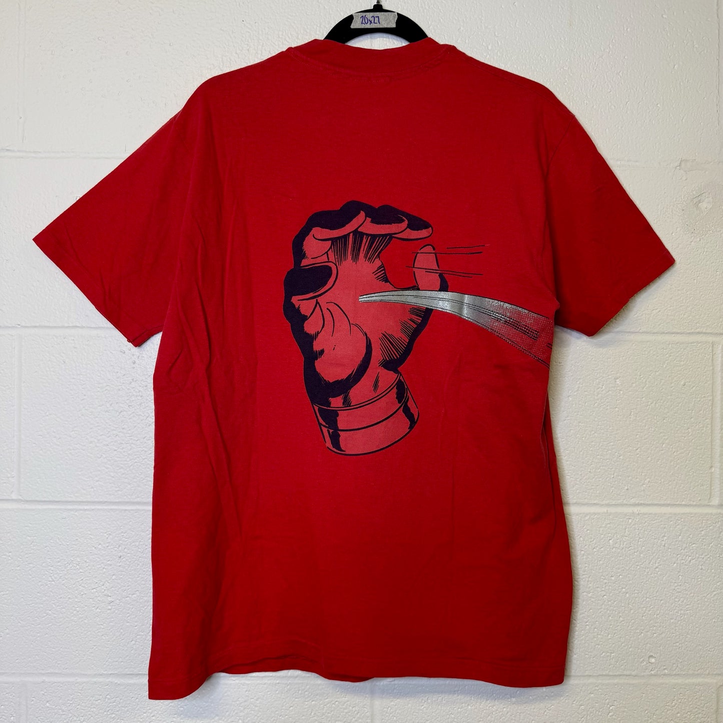 1988 Joe Satriani Silver Surfer Marvel Tour T-Shirt Sz L (B424)