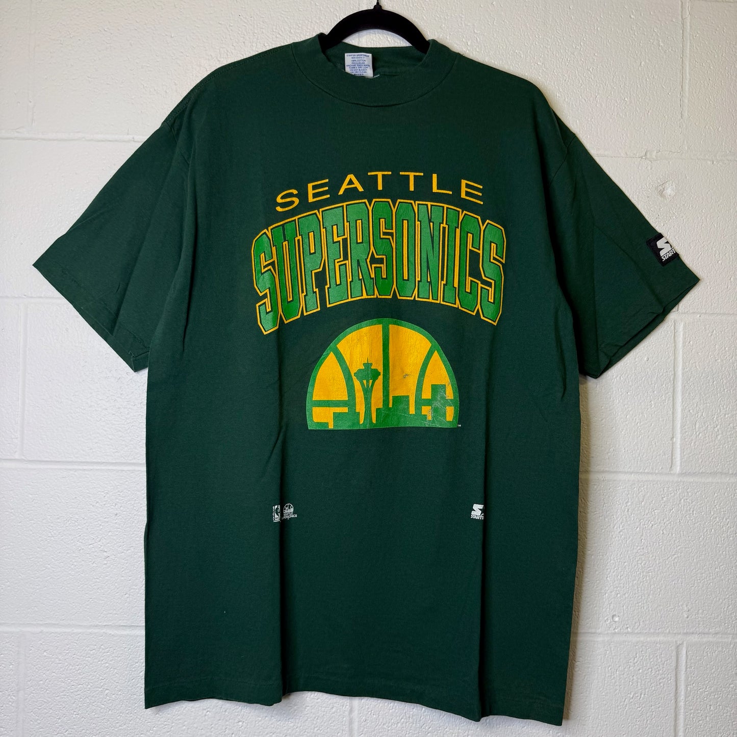 90s Seattle Supersonics Salem NBA T-Shirt Sz L (B2416)
