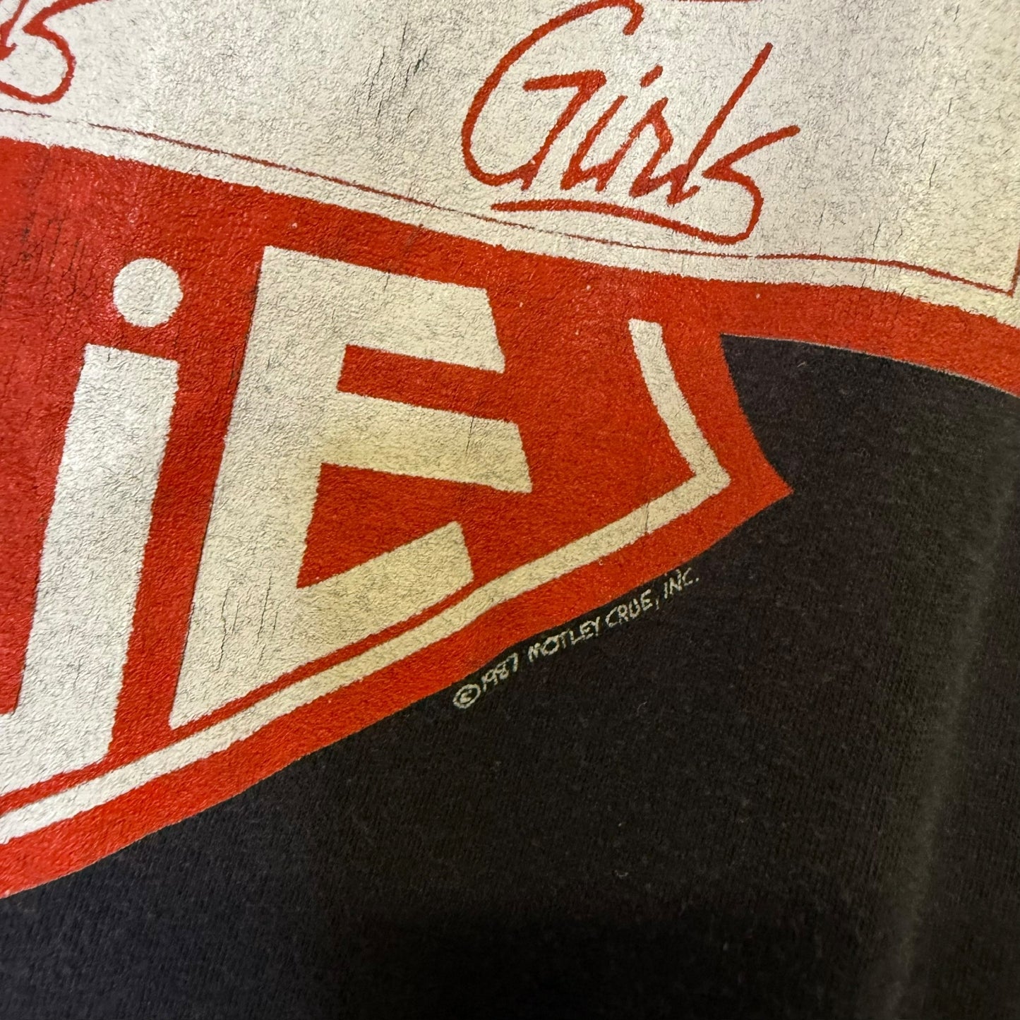 1987 Motley Crue Girls Girls Girls Hollywood Tour T-Shirt Sz M