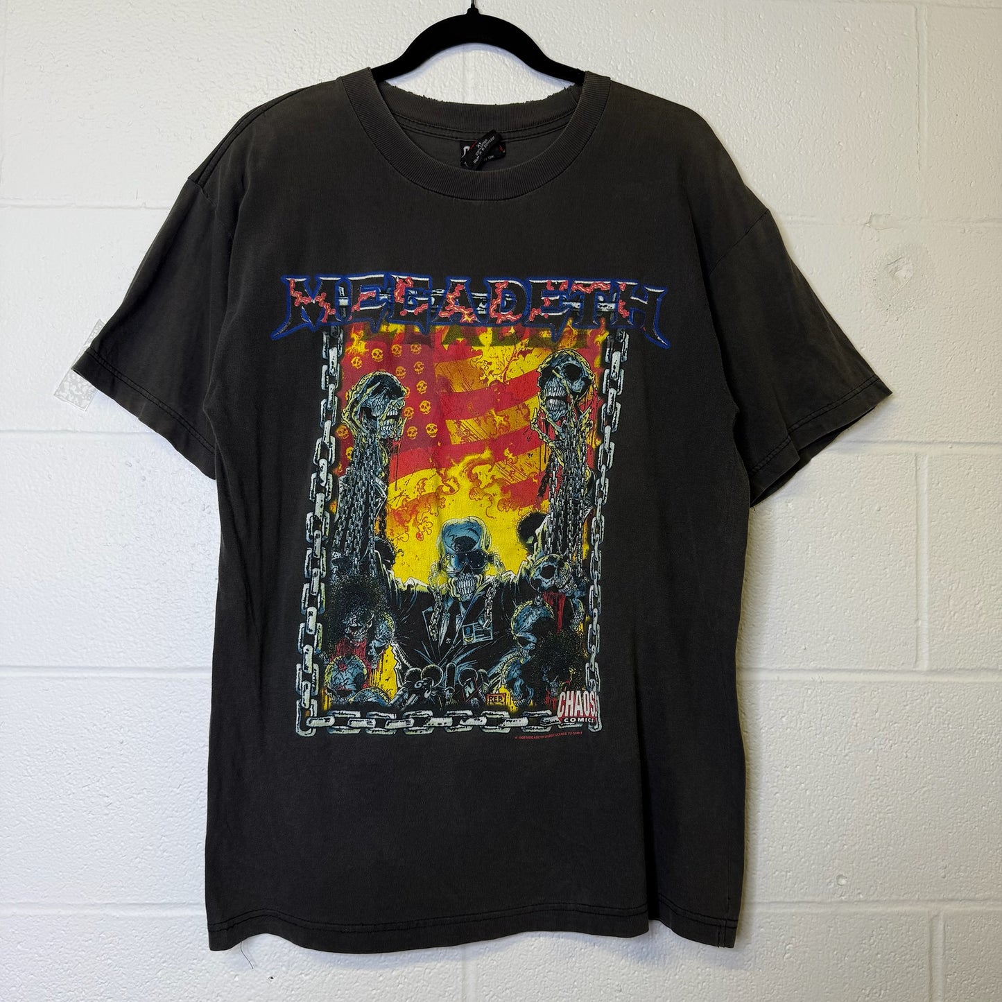 1998 Megadeth Chaos Comics Band T-Shirt Sz XL (B658)