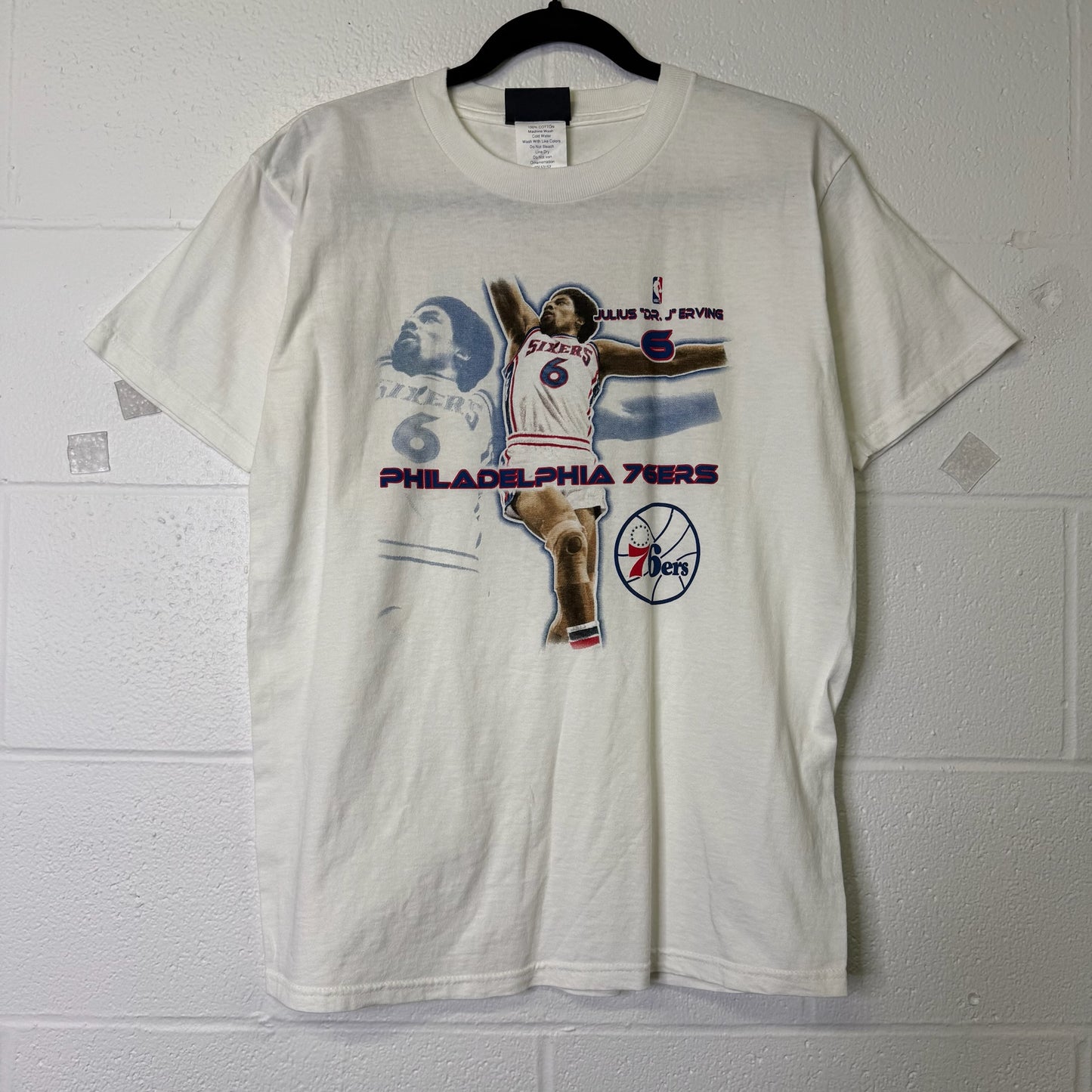 2000s Julius Irvin Philadelphia 76ers MLB T-shirt Sz L (B1608)