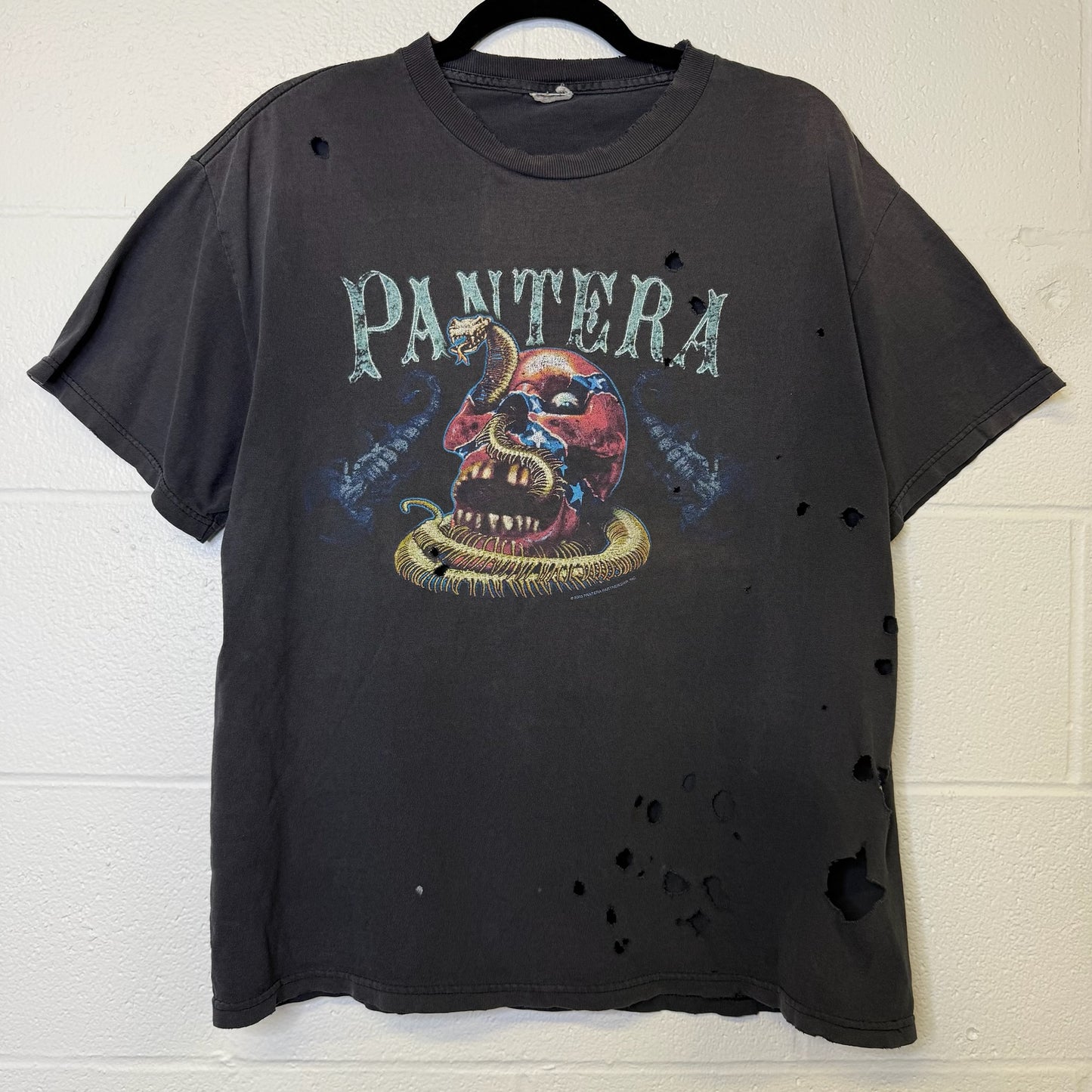2003 Pantera T-shirt Distressed Sz L (B350)