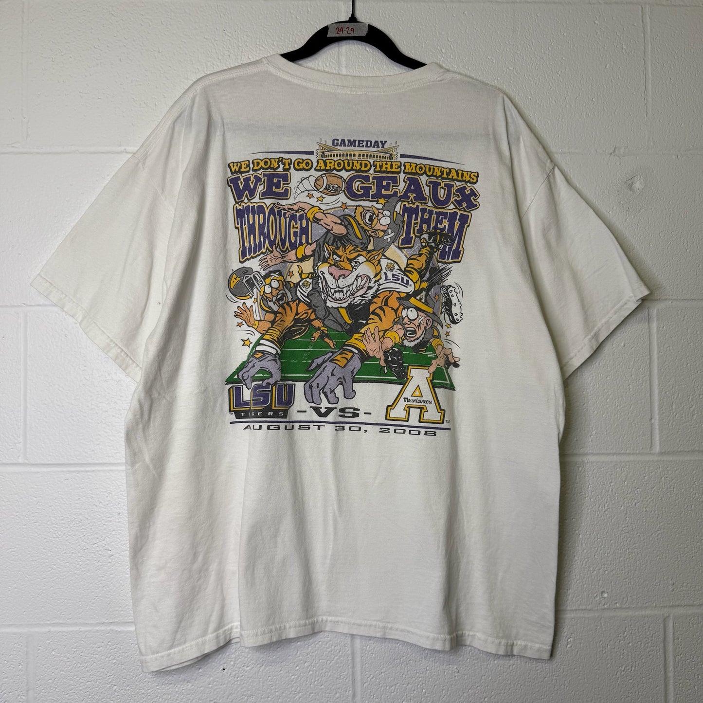 2008 LSU Arizona Rivalry Game NCAA T-shirt Sz XL (B1659)